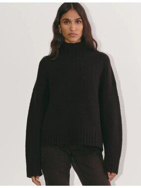 Everlane The Cloud Oversized Turtleneck Women's Size XS in Black New With Tags!